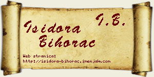 Isidora Bihorac vizit kartica